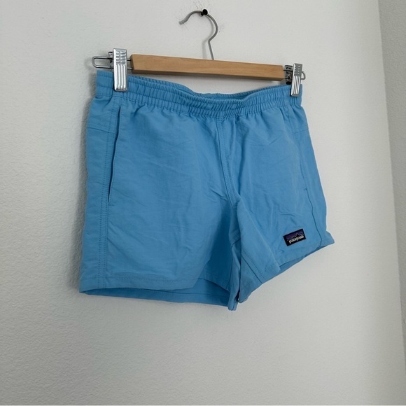 Patagonia Baggies Shorts Blue Elastic Waist Regular Fit Size Large Girls - Picture 2 of 6